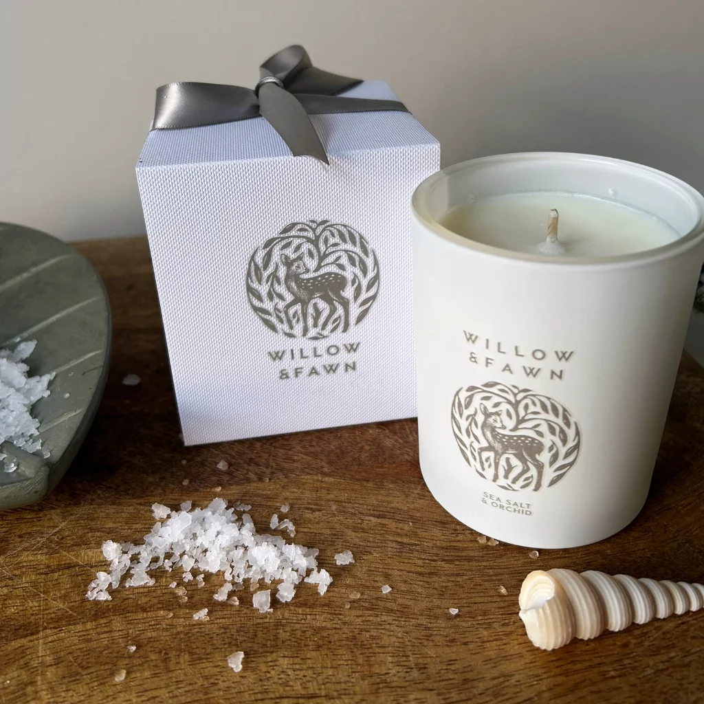 Sea Salt & Orchid Scented Candle - Image 4
