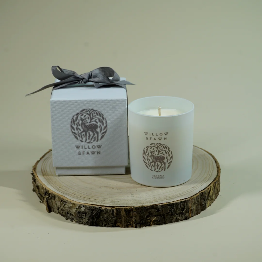 Sea Salt & Orchid Scented Candle - Image 3