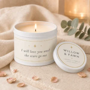 Alternative view of Love you -  Star Collection Candle