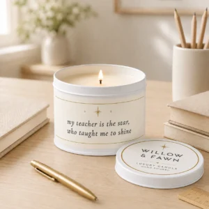 Alternative view of My Teacher is the Star -  Star Collection Candle